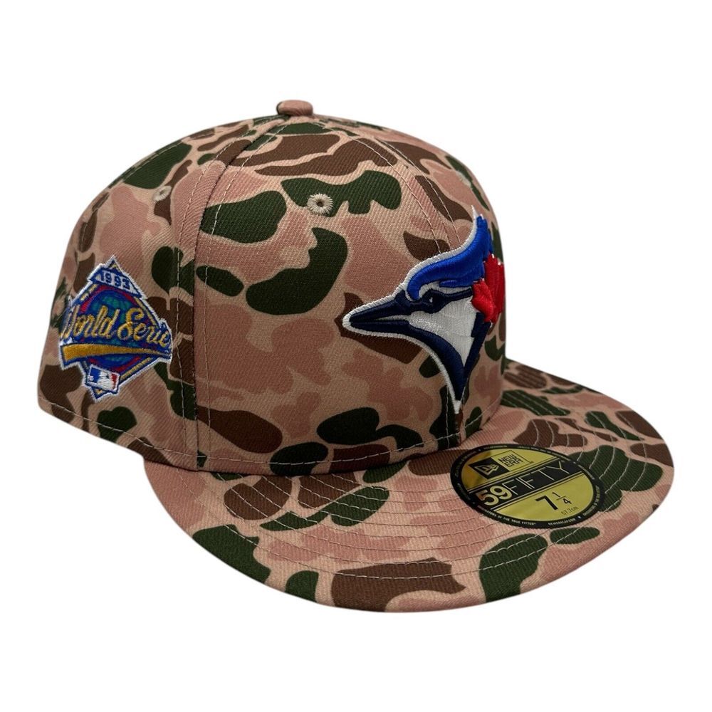 New Era 59Fifty Toronto Blue Jays Hat 7 1/4 Fitted Duck Camo‎ 1993 World Series